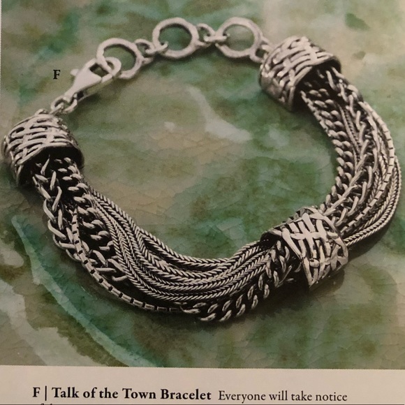 Vintage Silpada Sterling Silver Talk of the Town Bracelet - Picture 4 of 4